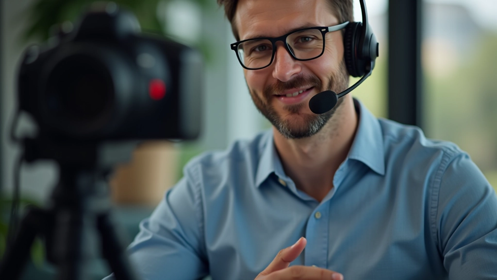 Repórter em uma videoconferência respondendo perguntas sobre ferramentas de IA para jornalismo